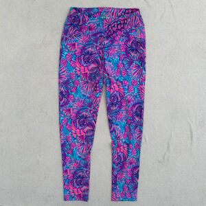 Lilly Pulitzer Luxletic Corso Pants Women's 00 Turqoise Oasis Shelleidoscope